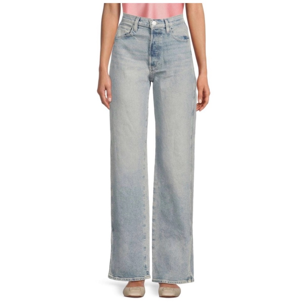 PAIGE Dark Blue Sawyer Wide Leg Jeans